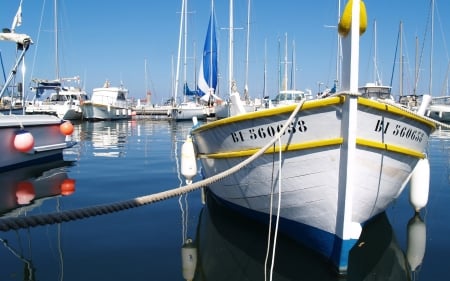 mooring - yaght, moored, water, boat