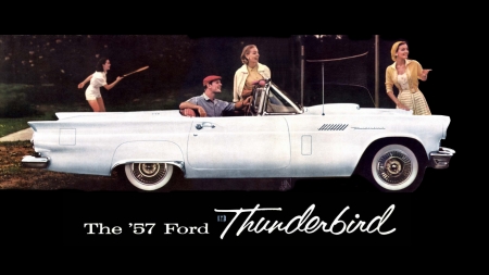 1957 Ford Thunderbird Ad - 1957 thunderbird destop background, thunderbird, 1957 ford thunderbird wallpaper, 1957 ford thunderbird desktop background, 1957 ford thunderbird, 1957 ford motor company wallpaper, 1957 vintage ford, ford motor company desktop background, 1955 thunderbird wallpaper