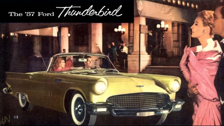 1957 Ford Thunderbird Cover ad - 1957 thunderbird destop background, thunderbird, 1957 ford thunderbird wallpaper, 1957 ford thunderbird desktop background, 1957 ford thunderbird, 1957 ford motor company wallpaper, 1957 vintage ford, ford motor company desktop background, 1955 thunderbird wallpaper