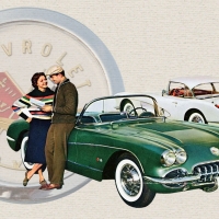 1958 Chevrolet Corvette ad art