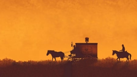 django unchained - wagon, django, unchained, horse