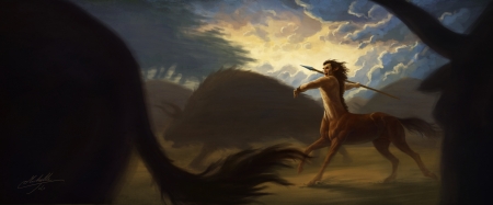 Centaur - centaur, art, horse, luminos, man, manweri, fantasy