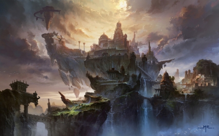 Fantasy world - fantasy, world, luminos, art