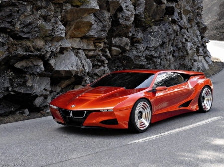 BMW M1 Homage Concept - sportscar, mountains, sweet ride, red