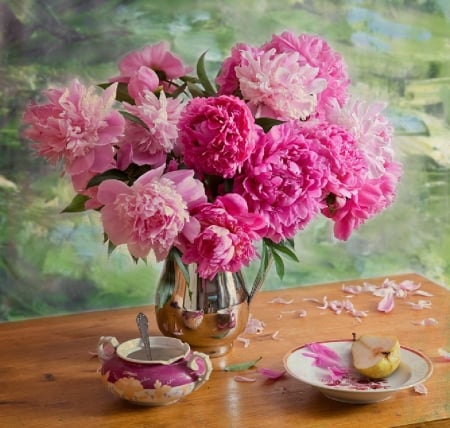 peonies and tea