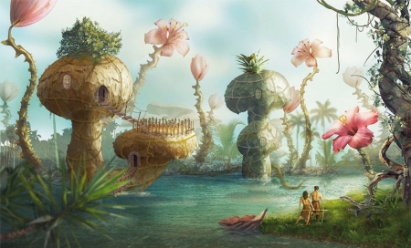 Lost World - abstract, fantasy, lost world, art