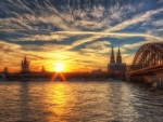 Rhine Bridge in Cologne, Germany