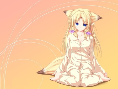 neko - neko, girl, sleepy