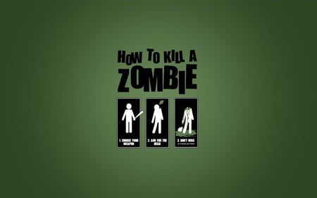 How to kill a zombie!