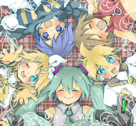 vocaloid family - anime, vocaloid, miku