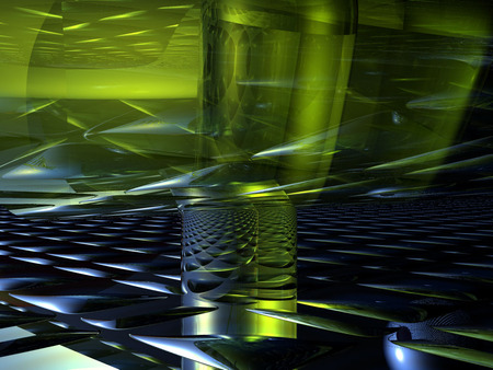 Radiation Room - 3d, abstract, green