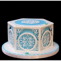 Royal Blue White Cake