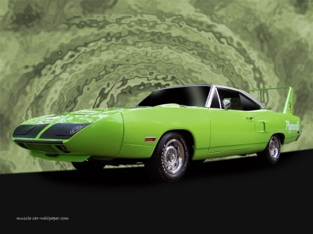 1970 Plymouth Road Runner - green, sweet, tunnel, car