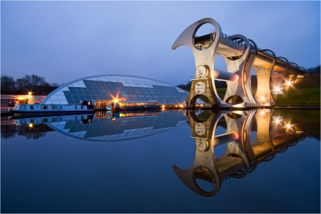 Falkirk-Wheel - Falkirk, manmade, water, Wheel