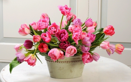 Bouquet - bouquet, leaf, basket, flower