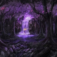 Fairy in Purple Fantasy Forest