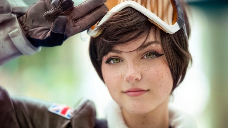 cosplay - girl, cosplay, overwatch, tracer