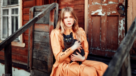 Beautiful Russian Models-2 - face, beautiful, model, cat