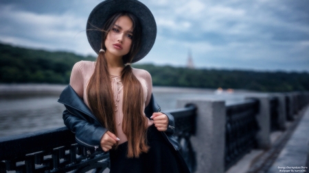 Beautiful Russian Models-12 - hat, outdoors, model, beautiful