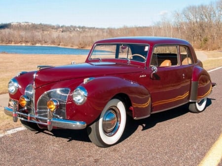 1941 Lincoln Continental Coupe, V-12, 3-spd Manual - Car, Red, Manual, Lincoln, V12, 3-Speed, Coupe, Old-Timer, Continental