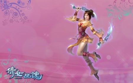 Fantasy girl - game, fantasy, girl, asian, pink