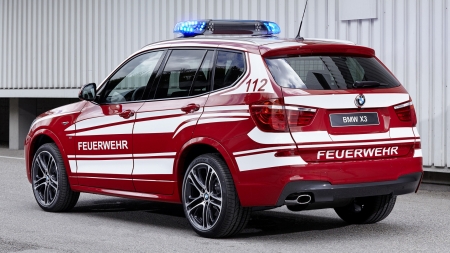 2016 BMW X3 M Sport - Feuerwehr - Car, BMW, Red, Department, Fire, X3 M, Emergency, Sport, Feuerwehr