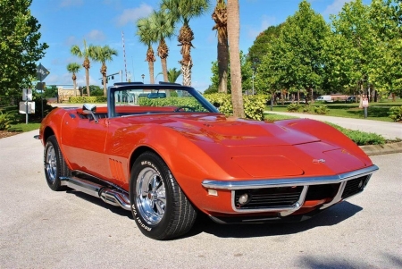 1968 Chevrolet Corvette Convertible 427 - Muscle, Car, Converible, Red, Sports, Chevrolet, Corvette, 427, Old-Timer