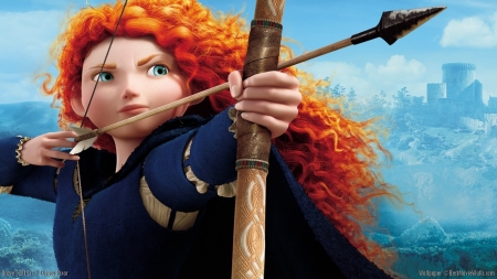 Brave - brave, poster, archer, merida, girl, fantasy, redhead, movie, princess, disney