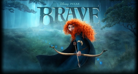 Brave - princess, redhead, girl, merida, movie, brave, disney, poster