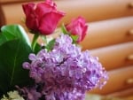 LILACS WITH ROSES