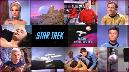 Requiem for Methuselah - McCoy, James Daly, Spock, Flint, M4, Rayna, Kirk