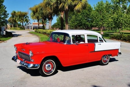 1955 Chevrolet 210 - 210, Car, Red, Old-Timer, Chevrolet