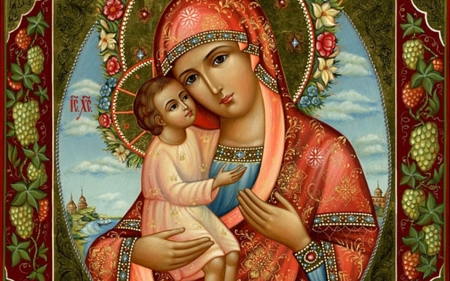 Our Lady with Jesus - icon, Virgin, Mary, Child, Jesus