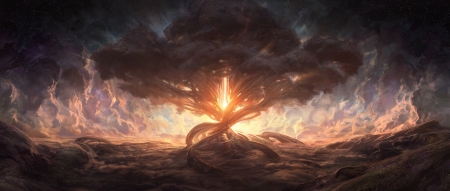 The tree - luminos, light, tree, noah bradley, fantasy