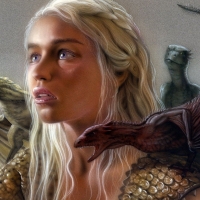 Daenerys with dragons