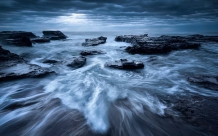 beach waves - fun, nature, ocean, beach, cool, sunset