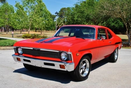 1969 Chevrolet Nova Yenko Tribute 396-325 V8 - v8, 396, chevrolet, yenko, tribute, car, muscle, nova, 325, old-timer, red