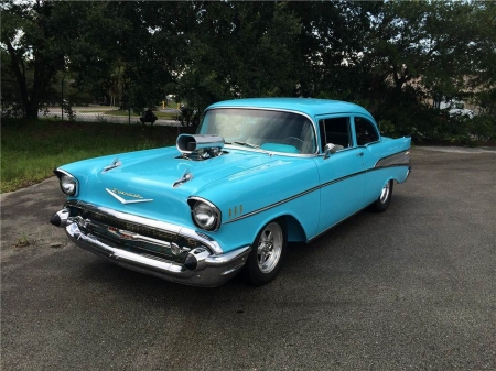 1957 Chevrolet 210 Custom 2 Door Hadrdtop - 2-door, chevrolet, old-timer, hardtop, car, custom, hot rod, 210