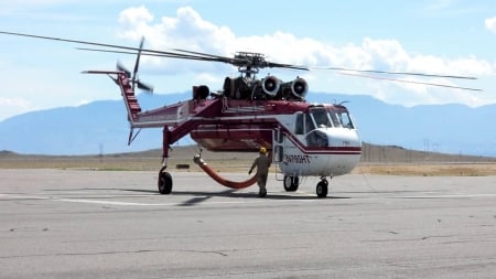 Sikorsky S-64 Firefighting - Helicopter, Sikorsky, Firefighting, S-64