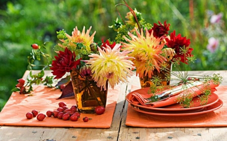 Beautiful Flowers - flowers, table, glass, bloom