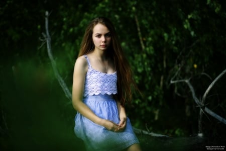 Beautiful-Russian-Models-66 - dress, model, outdoors, blue