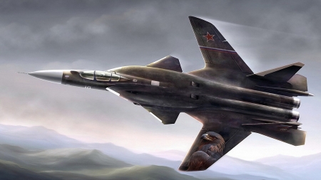 Sukhoi Su 47 Berkut - su-47, aircraft, sukhoi, berkut, plane, military