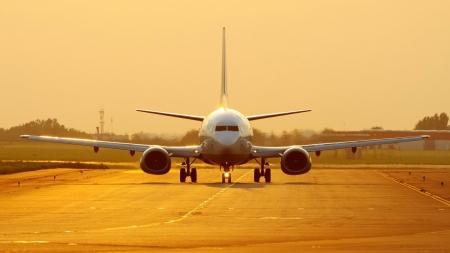 Boeing 737 at Sunset - Sunset, Boeing, Plane, 737, Aircraft