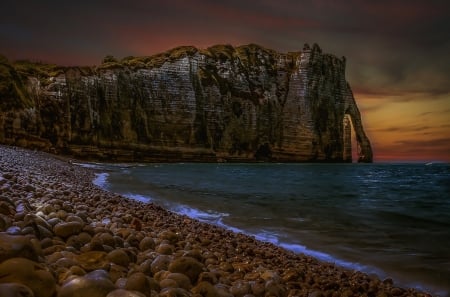 Normandy - nature, sea, cliff, normandy