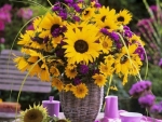 sunflowers for garden tea time