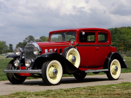 Buick Series 80 Victoria Coupe 1932 - buick, red, victoria, old-timer, car, series 80, coupe