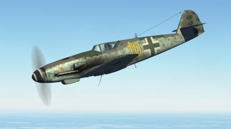 Messerschmitt Bf 109 - aircraft, bf 109, messerschmidt, plane, military