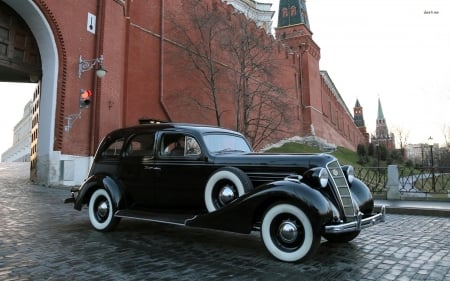 zis 101 - zis, car, building, cobblestone