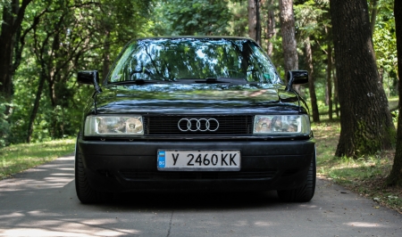 Audi 80 stance front view - tuning, audi, b3, front, audib3, yambol, stance, bulgaria, audi80