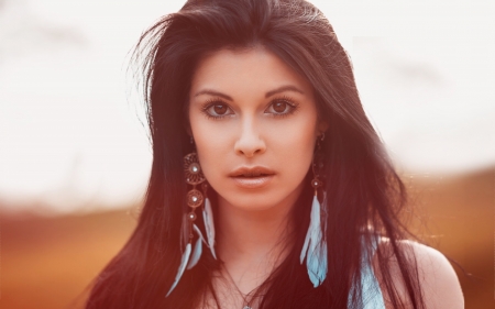 Gorgeous Native Woman - female, native American, beautiful, eyes, beauty, lovely, gorgeous, woman, Native, face, brunette